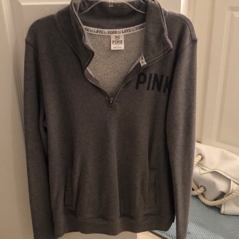 Pink quarter zip